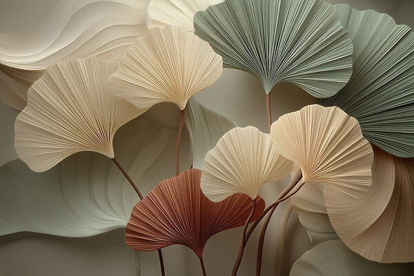 Group of leaves with a white background Group of leaves with a white background