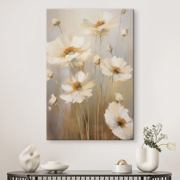 Painting of white flowers Painting of white flowers