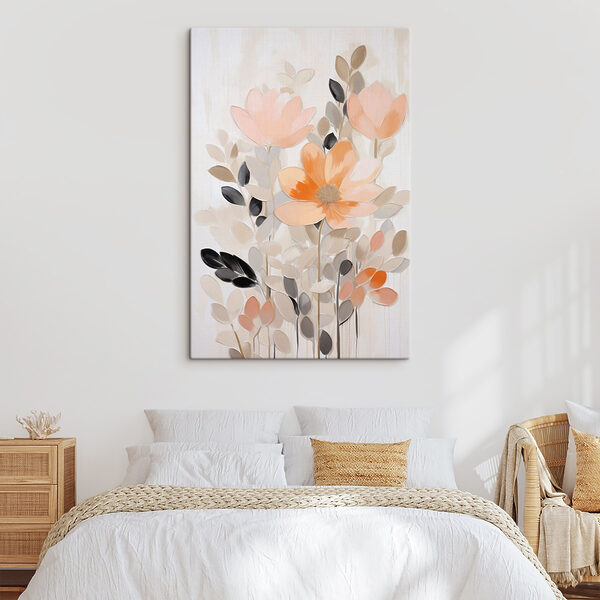 Painting of flowers and leaves