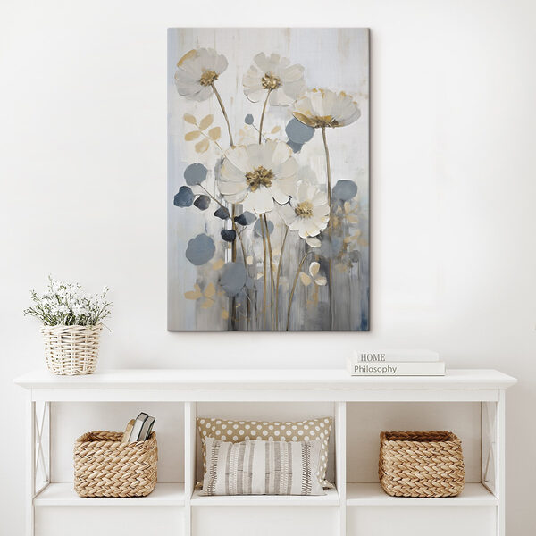 Painting of flowers and leaves