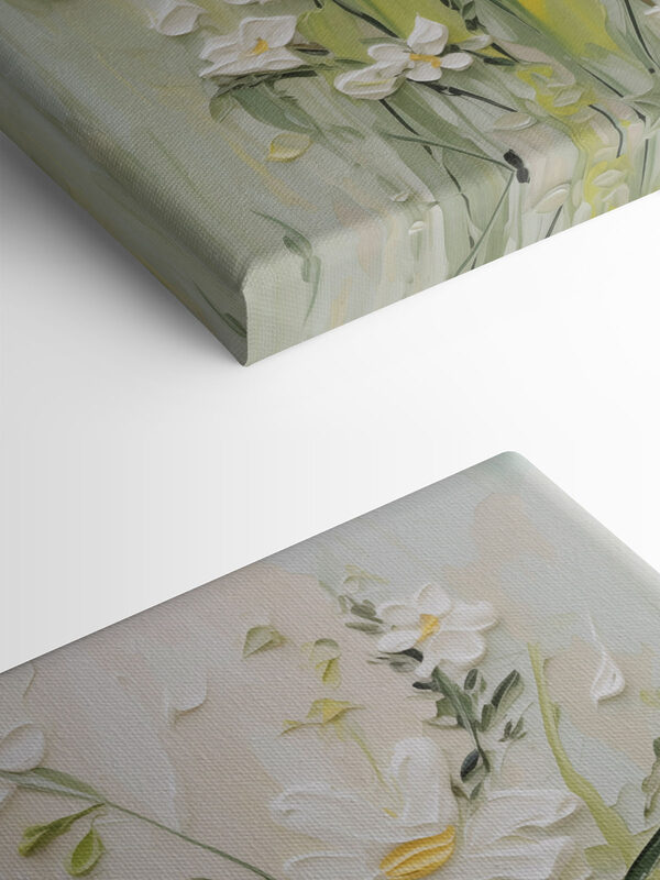 Painting of flowers on a wall