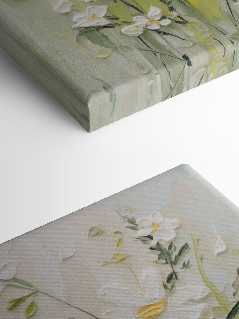 Painting of flowers on a wall
