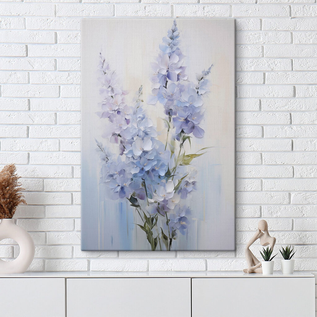 Painting of flowers on a white background Painting of flowers on a white background