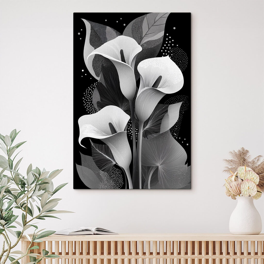 Elegant floral patterns on a dark background