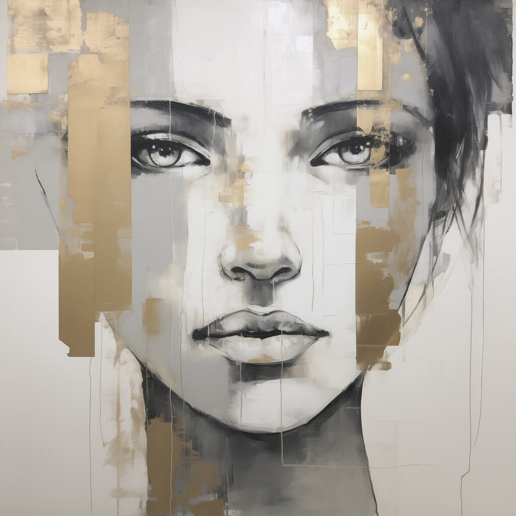 Painting of a woman's face