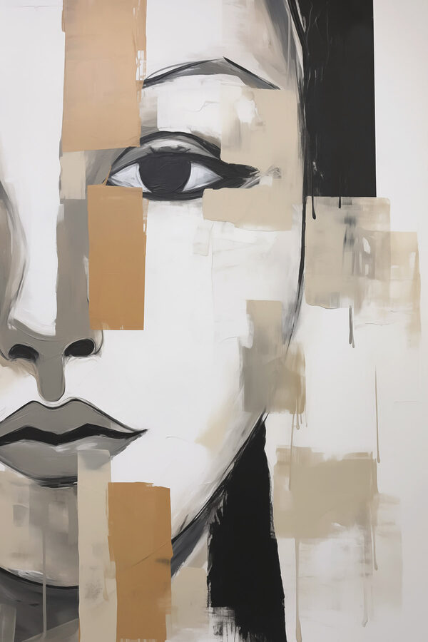 Painting of a woman's face