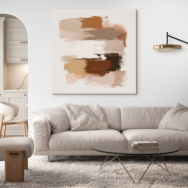 Abstract brush strokes in soft hues