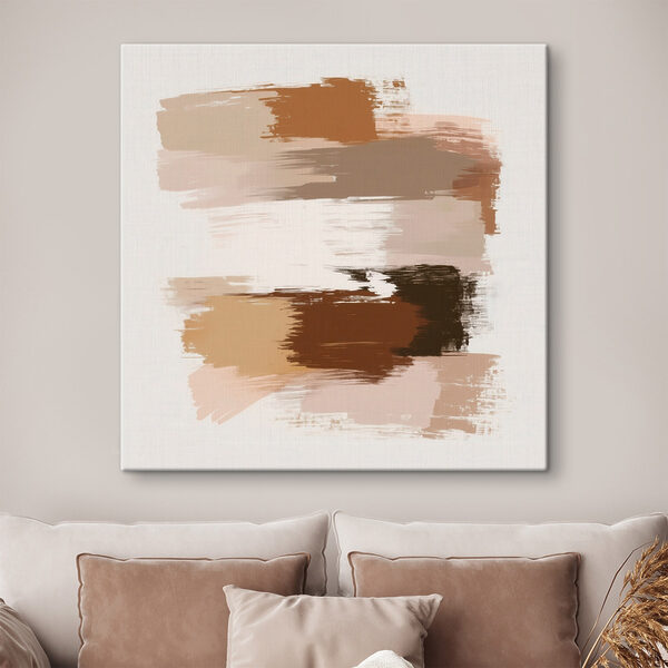 Abstract brush strokes in soft hues
