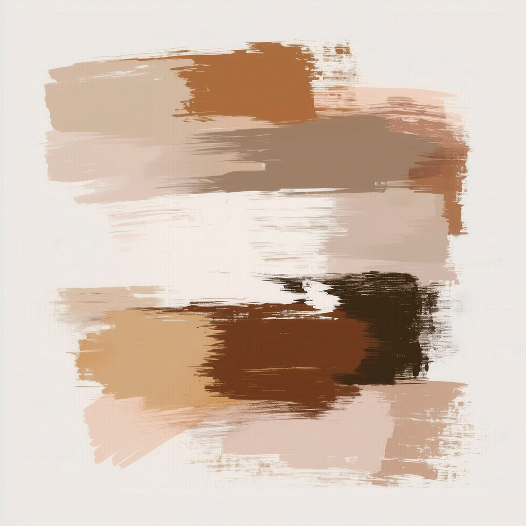 Abstract brush strokes in soft hues