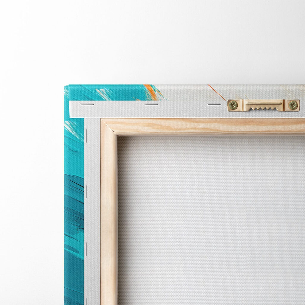 Painting of blue and orange paint Painting of blue and orange paint