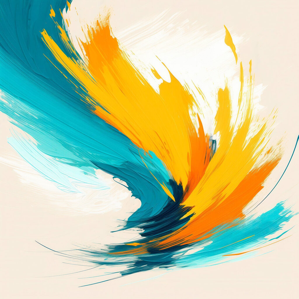Blue and yellow paint swirls Blue and yellow paint swirls