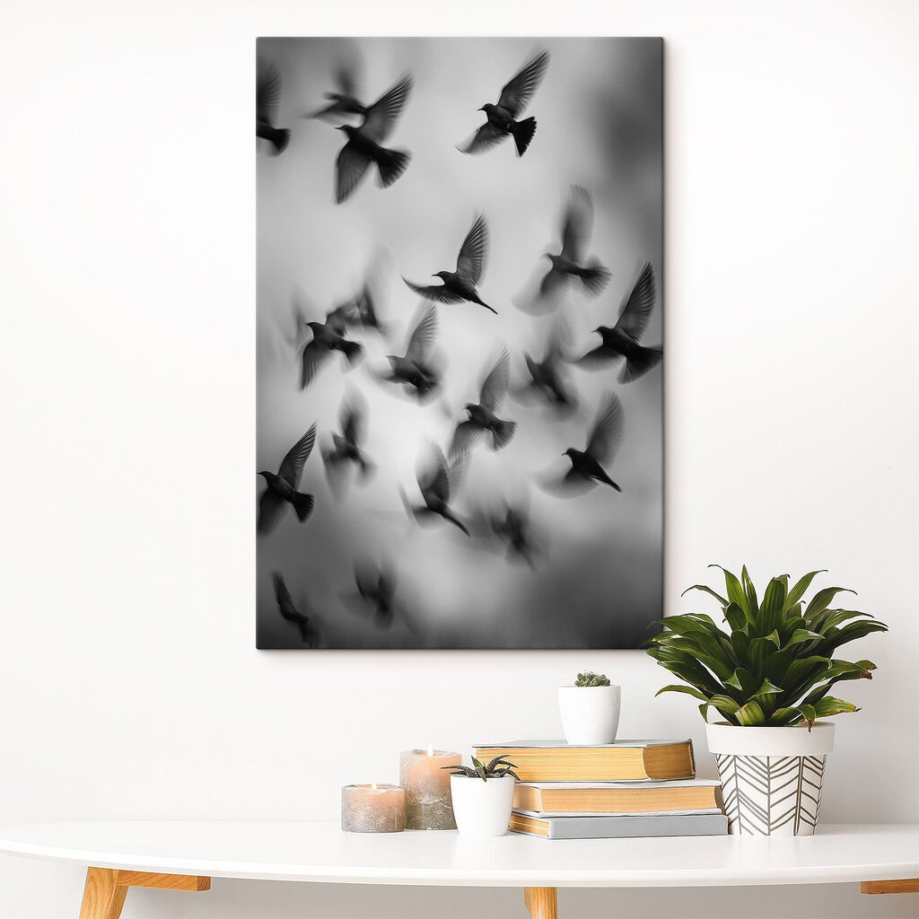 Flock of birds flying in the sky Flock of birds flying in the sky