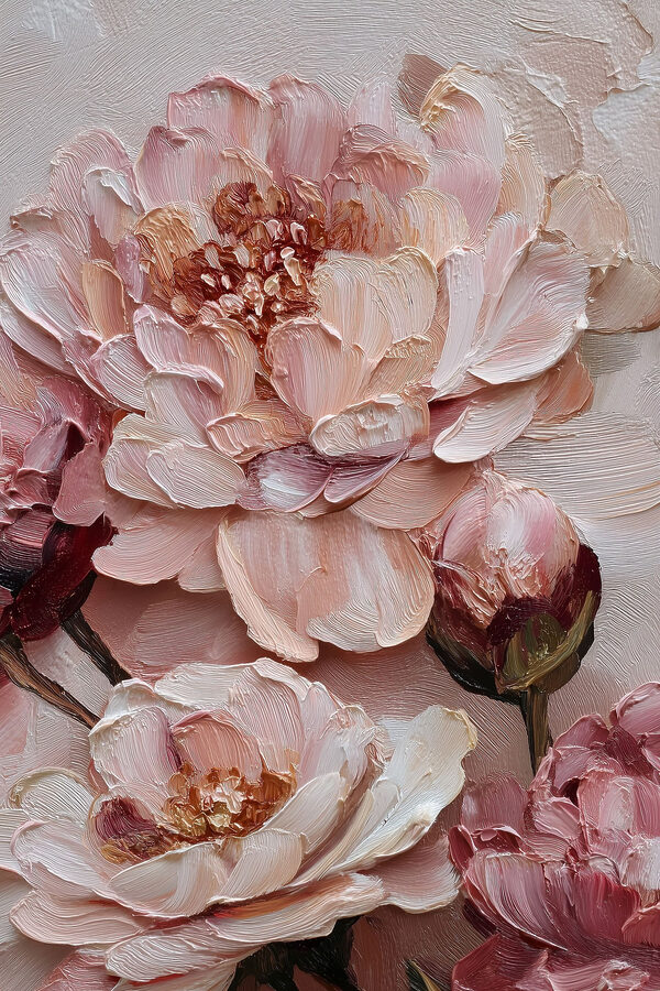 Delicate blooms in soft hues