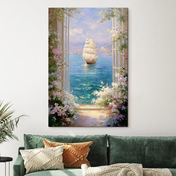 Картина Картина Картина, на якій зображено корабель у воді (Артикул: s49004)