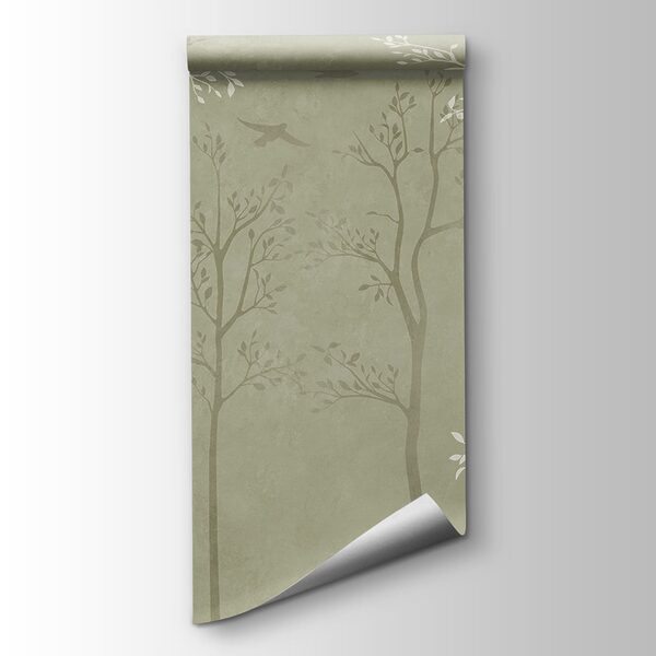Wallpaper with trees and birds Wallpaper with trees and birds