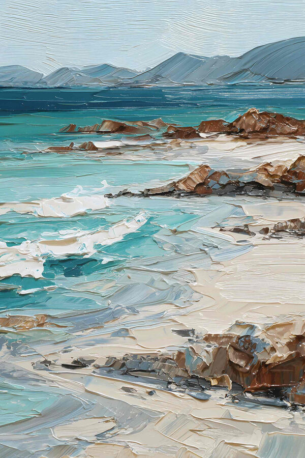 Painting of a beach Painting of a beach