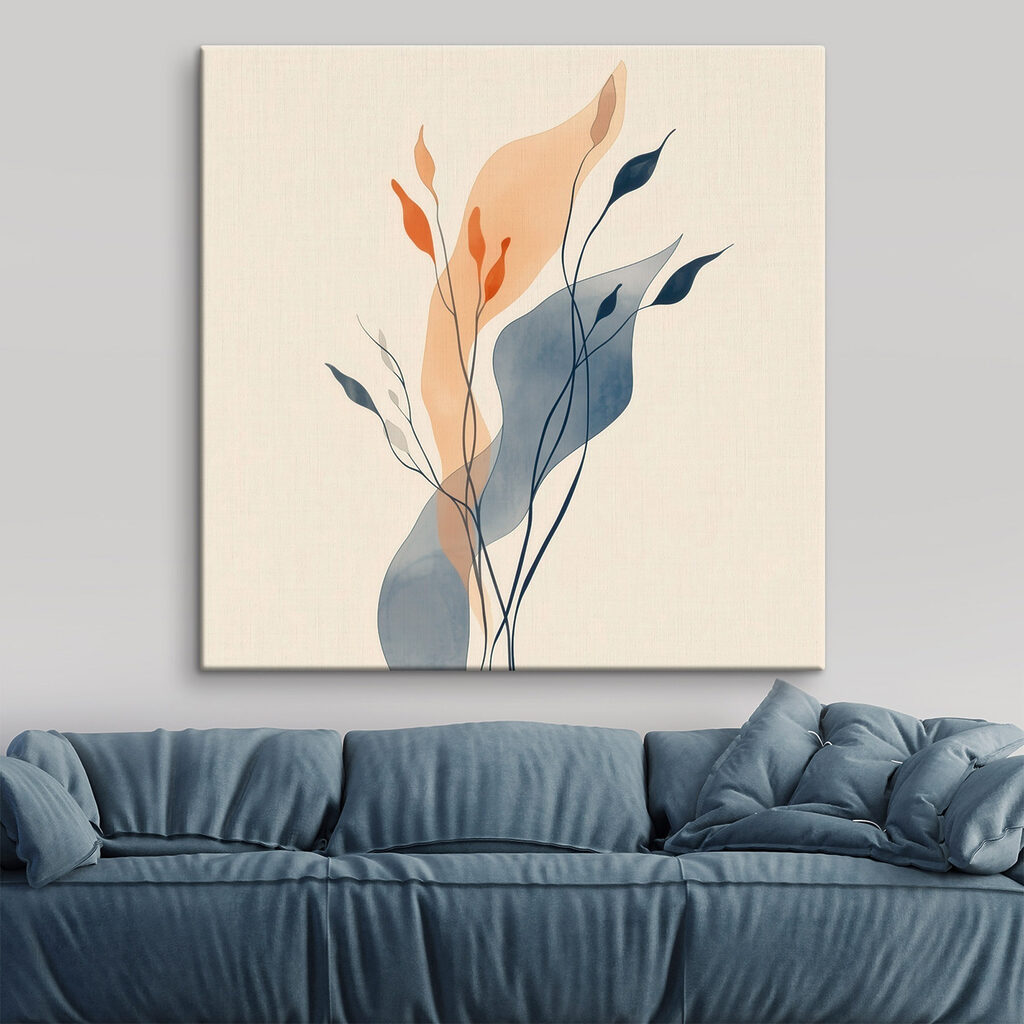 Drawing of leaves and stems