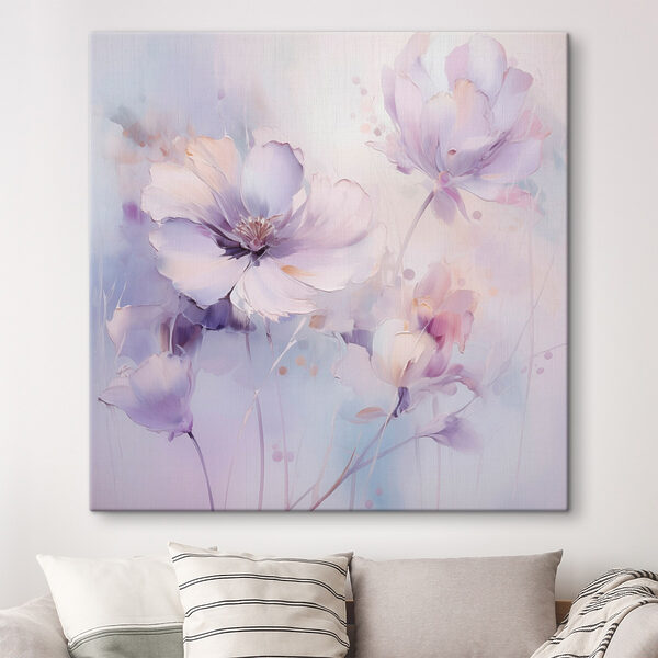 Painting of flowers on a white background