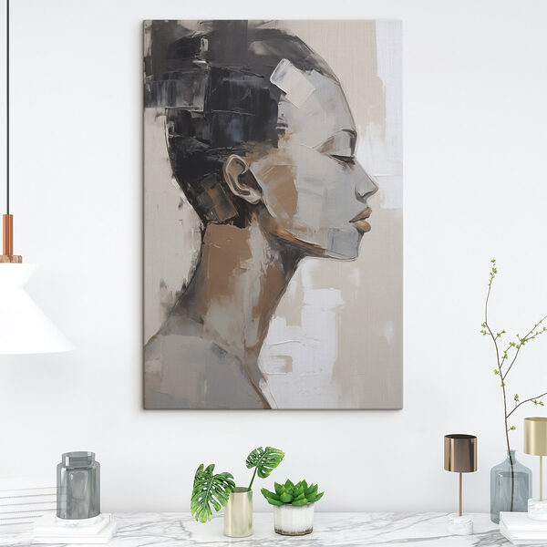 Painting of a woman's face