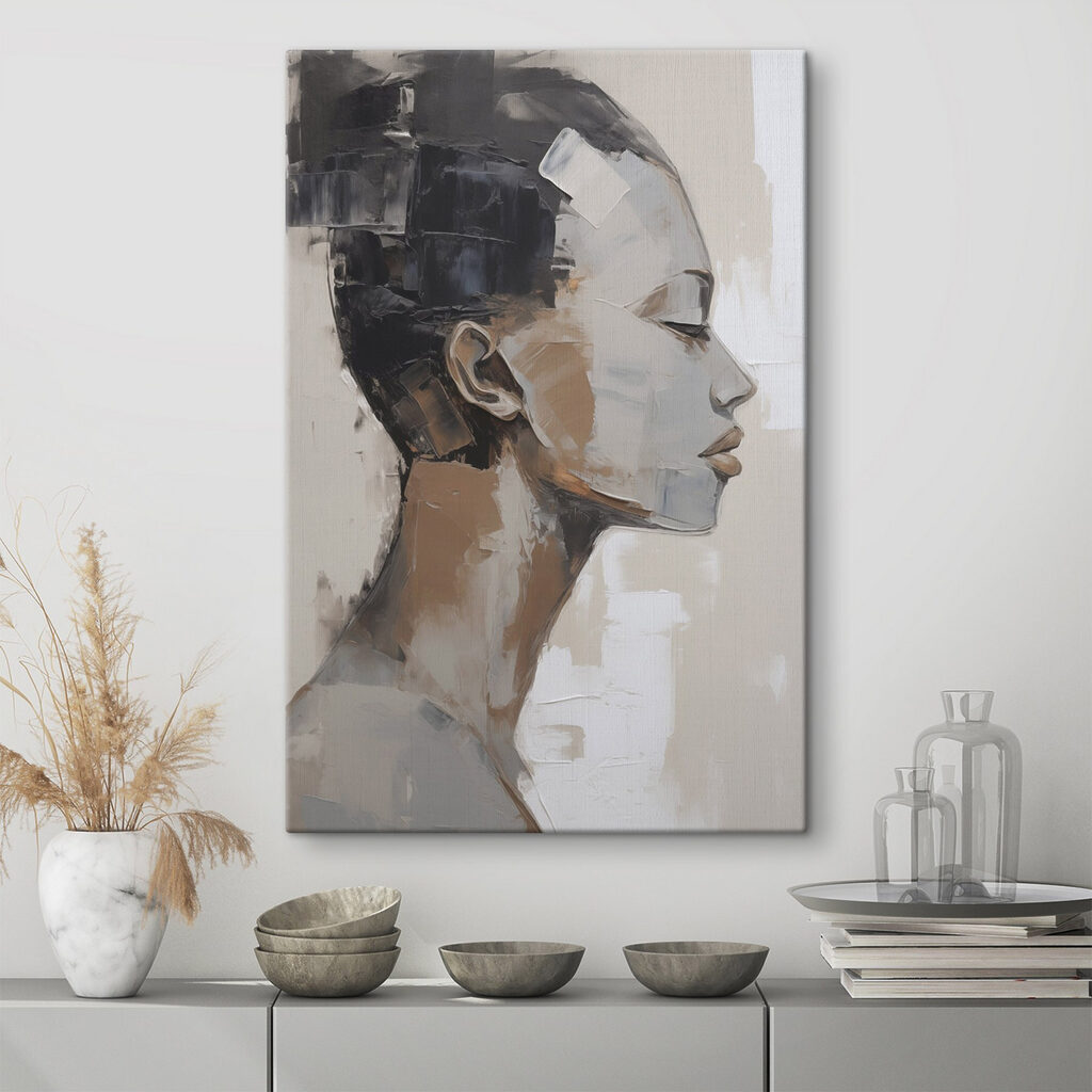 Painting of a woman's face