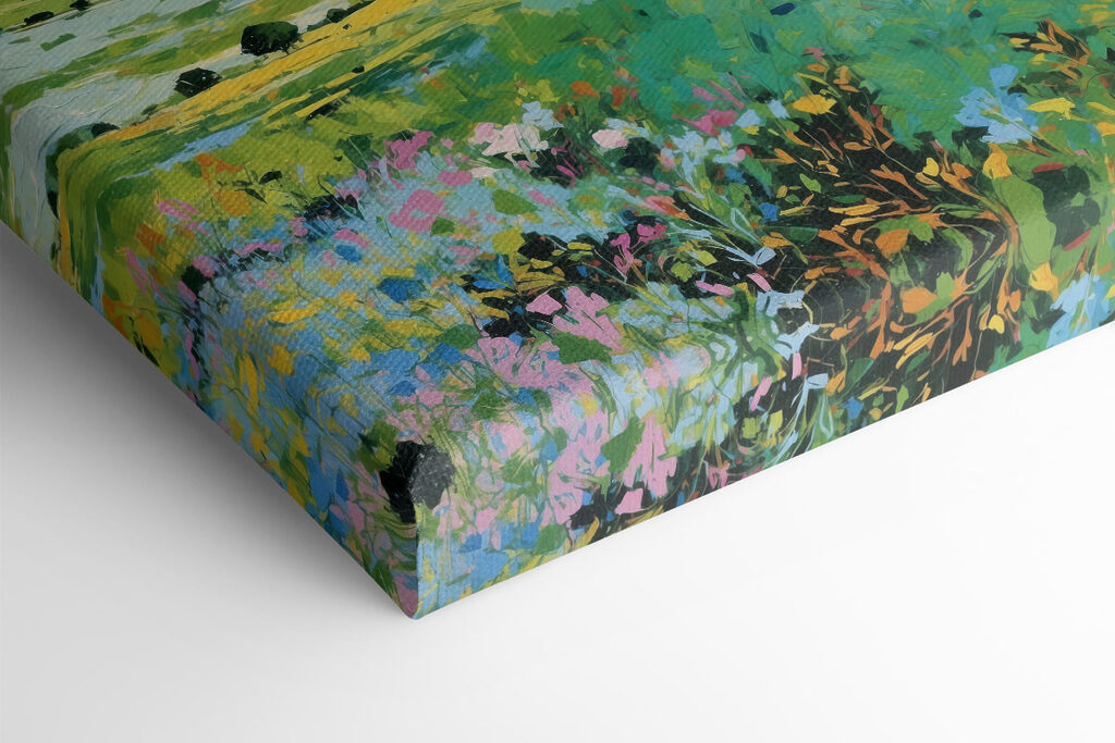Painting of a field of flowers