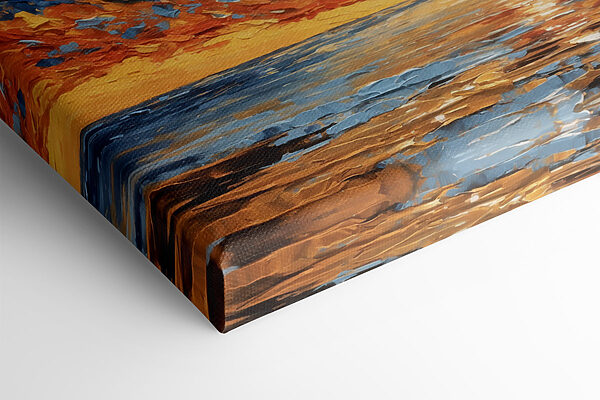 Painting of a sunset over water