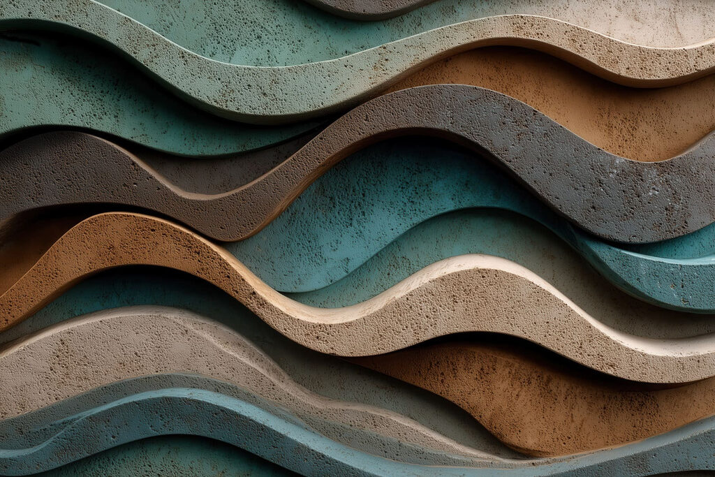 Flowing shapes in earthy tones Flowing shapes in earthy tones