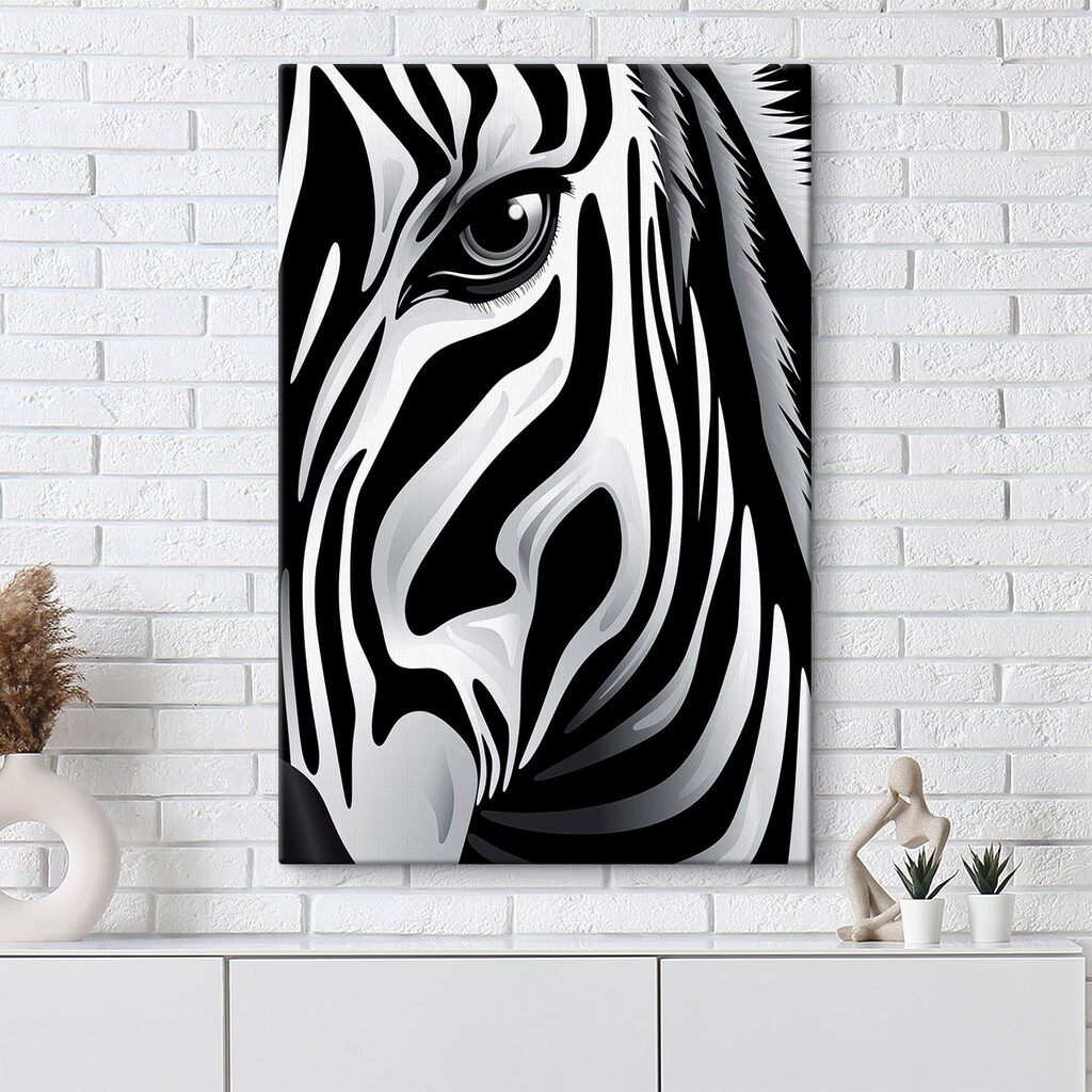 Majestic zebra in monochrome style Majestic zebra in monochrome style