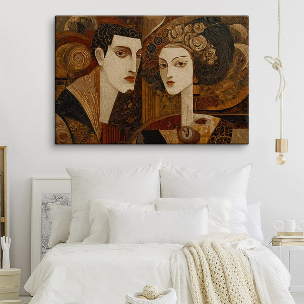 Painting of a man and a woman Painting of a man and a woman