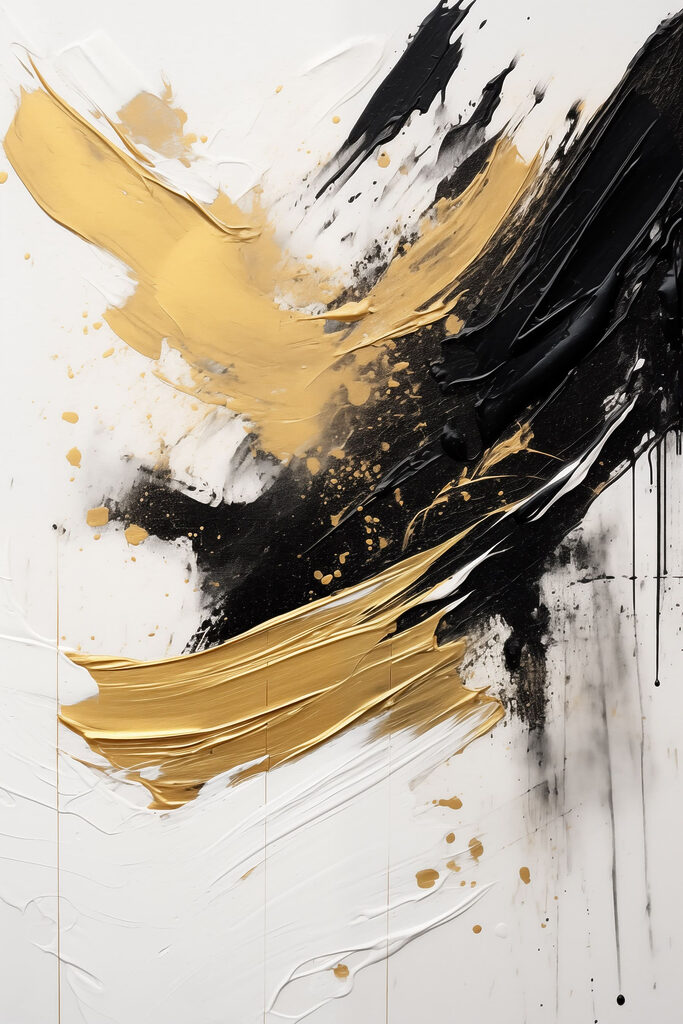 Dynamic strokes of black and white Dynamic strokes of black and white