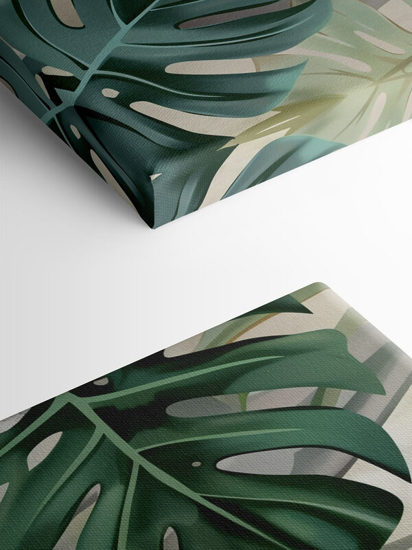Lush green leaves create a serene backdrop Lush green leaves create a serene backdrop