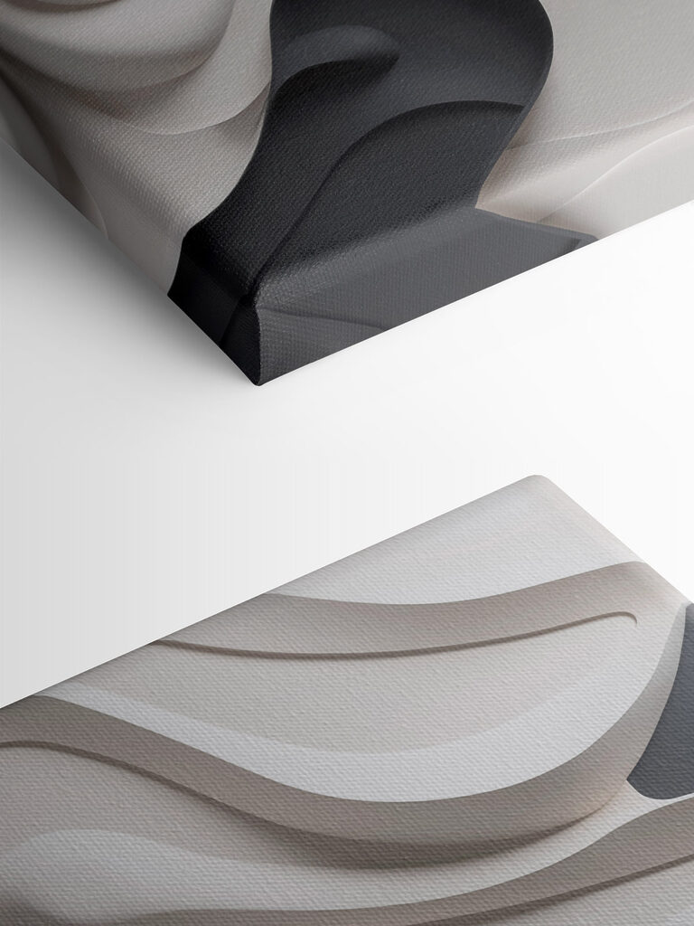 Black and white wavy shapes Black and white wavy shapes
