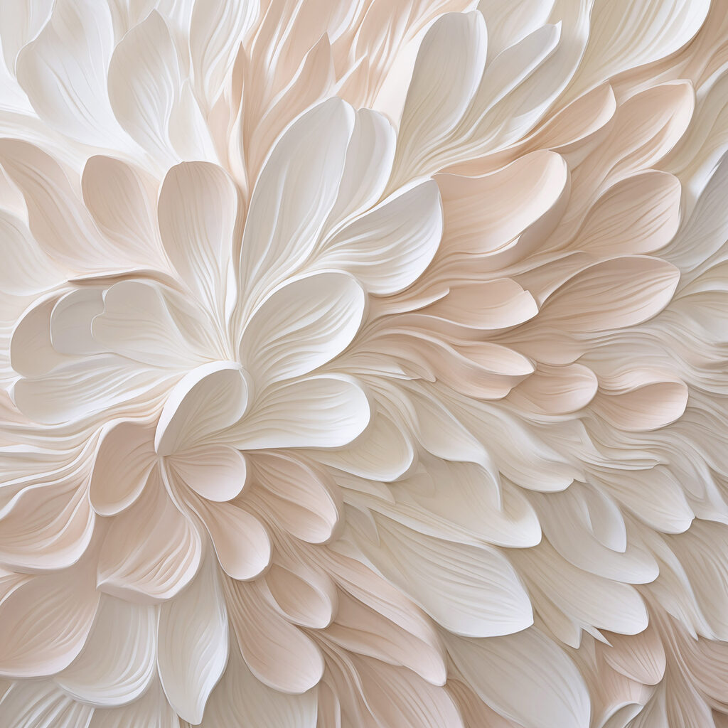 White and pink flower petals