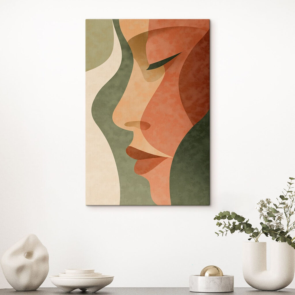 Abstract profile in soft colors Abstract profile in soft colors