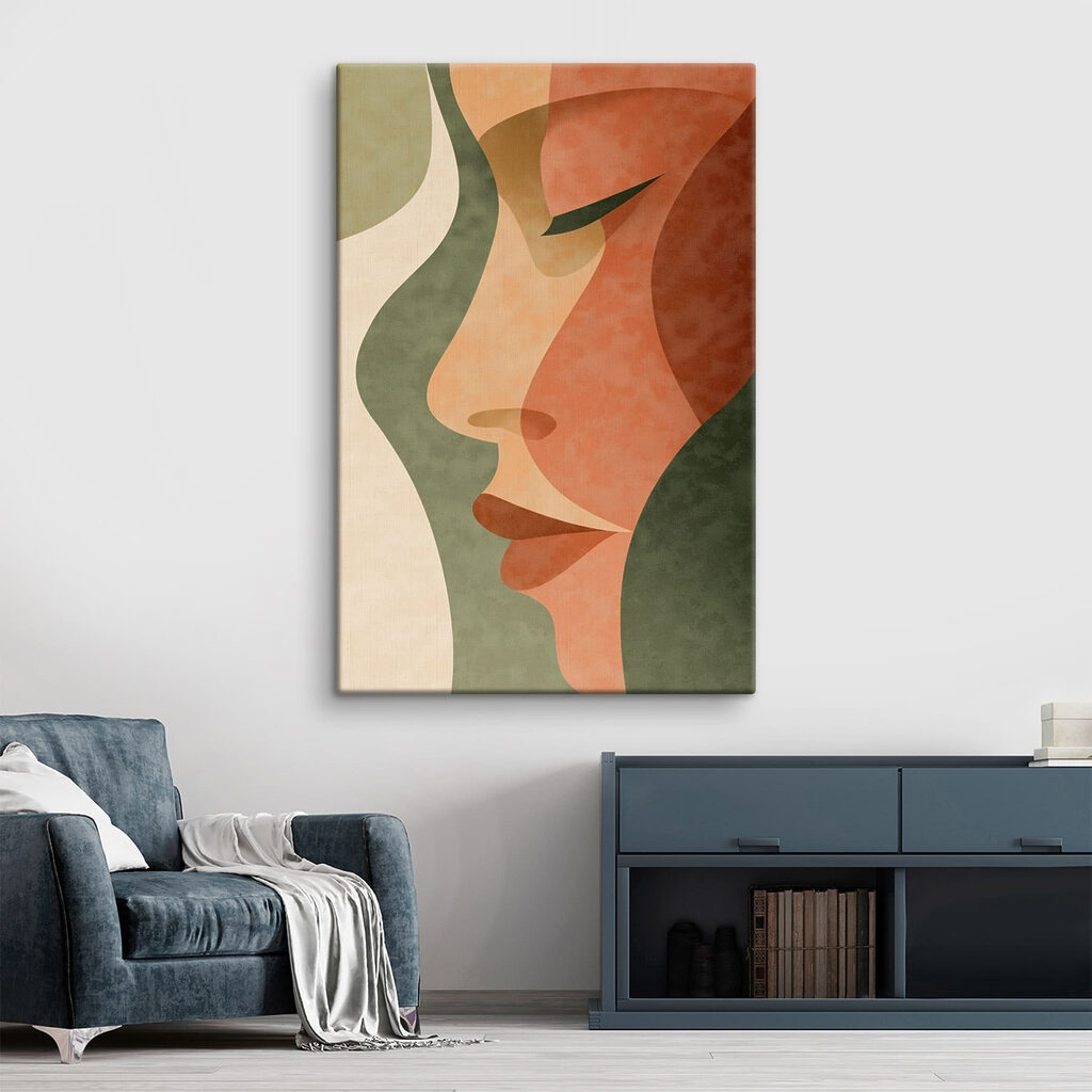 Abstract profile in soft colors Abstract profile in soft colors