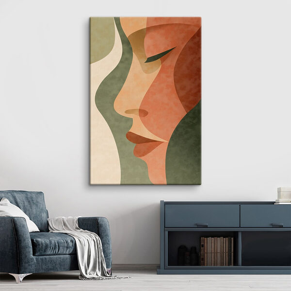 Abstract profile in soft colors Abstract profile in soft colors