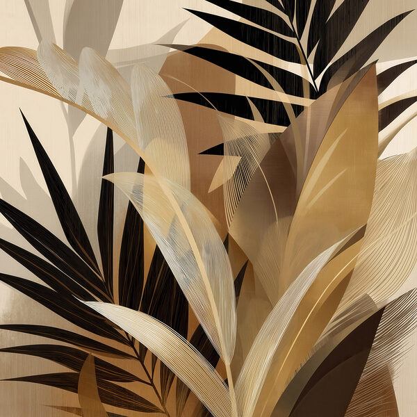 Elegant leaves in warm tones