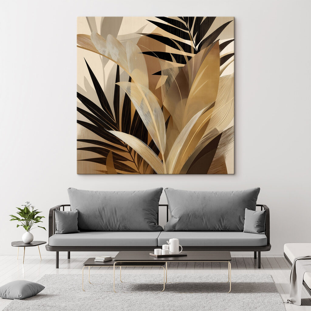 Elegant leaves in warm tones