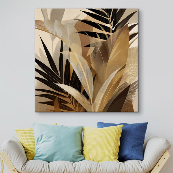 Elegant leaves in warm tones