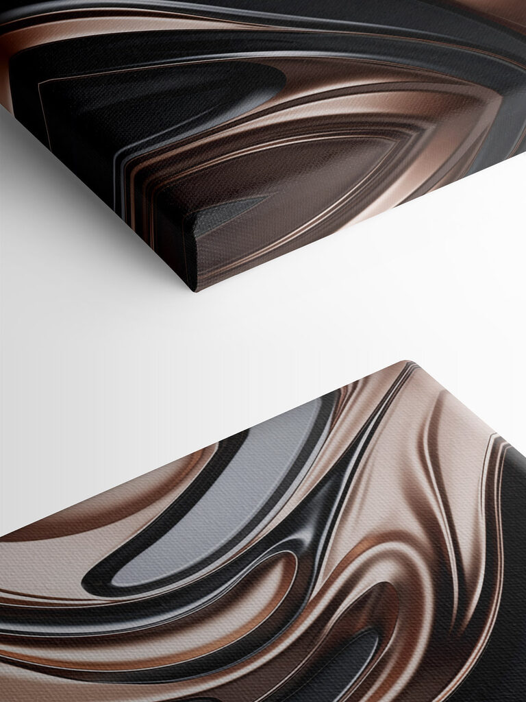 Flowing lines in contrasting tones