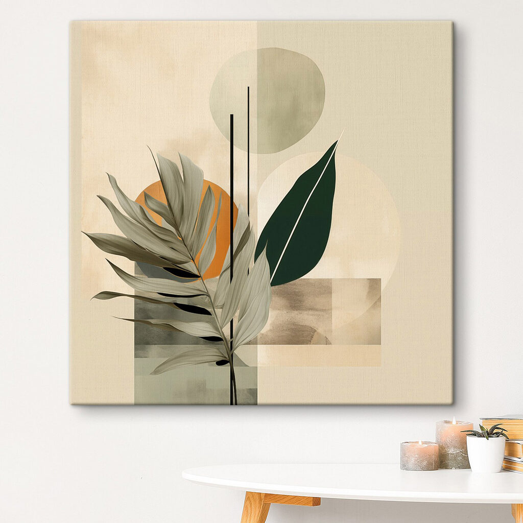 Leaf and geometric shapes Leaf and geometric shapes