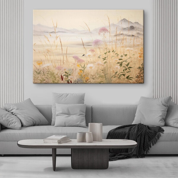 Painting of flowers and grass Painting of flowers and grass