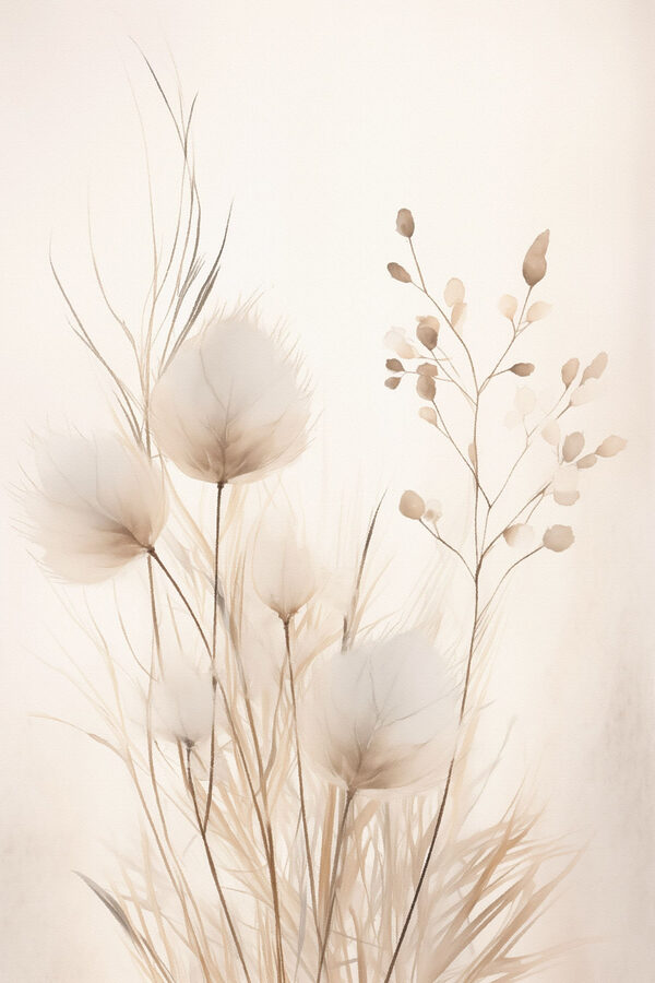 Delicate flora in soft hues