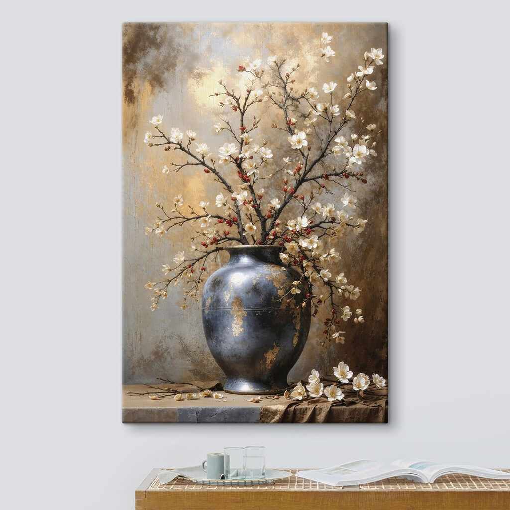Vase with white flowers Vase with white flowers