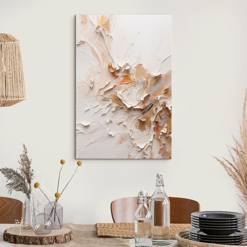 White and brown paint