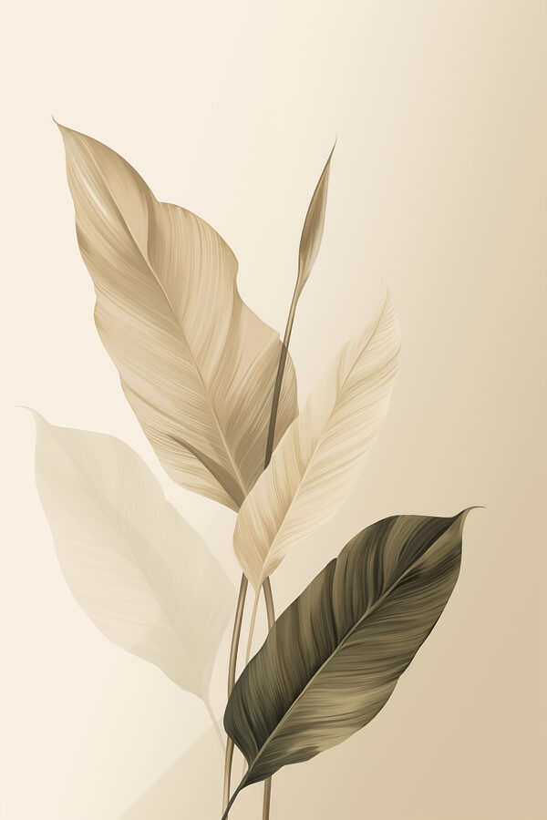 Delicate leaves in soft tones Delicate leaves in soft tones