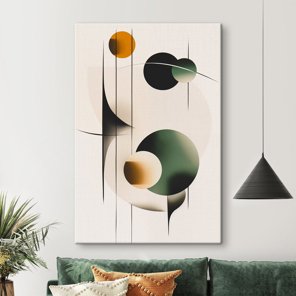 Abstract shapes and colors unite creatively Abstract shapes and colors unite creatively