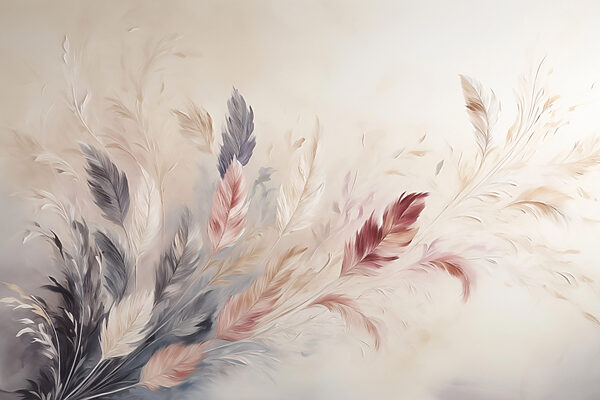 Painting of feathers