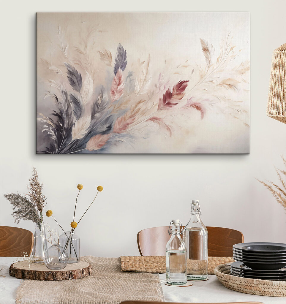 Painting of feathers