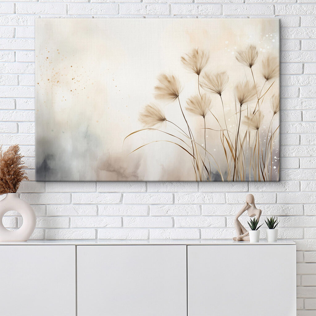 Gentle grasses dance in soft breeze